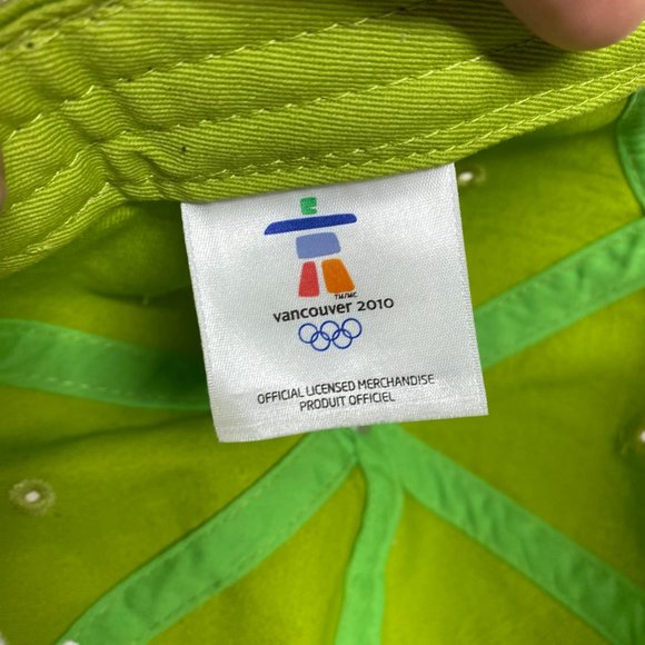 Vancouver 2010 Hat Cap Strap Back Lime Green Embroidered Official Merchandise - Picture 8 of 11